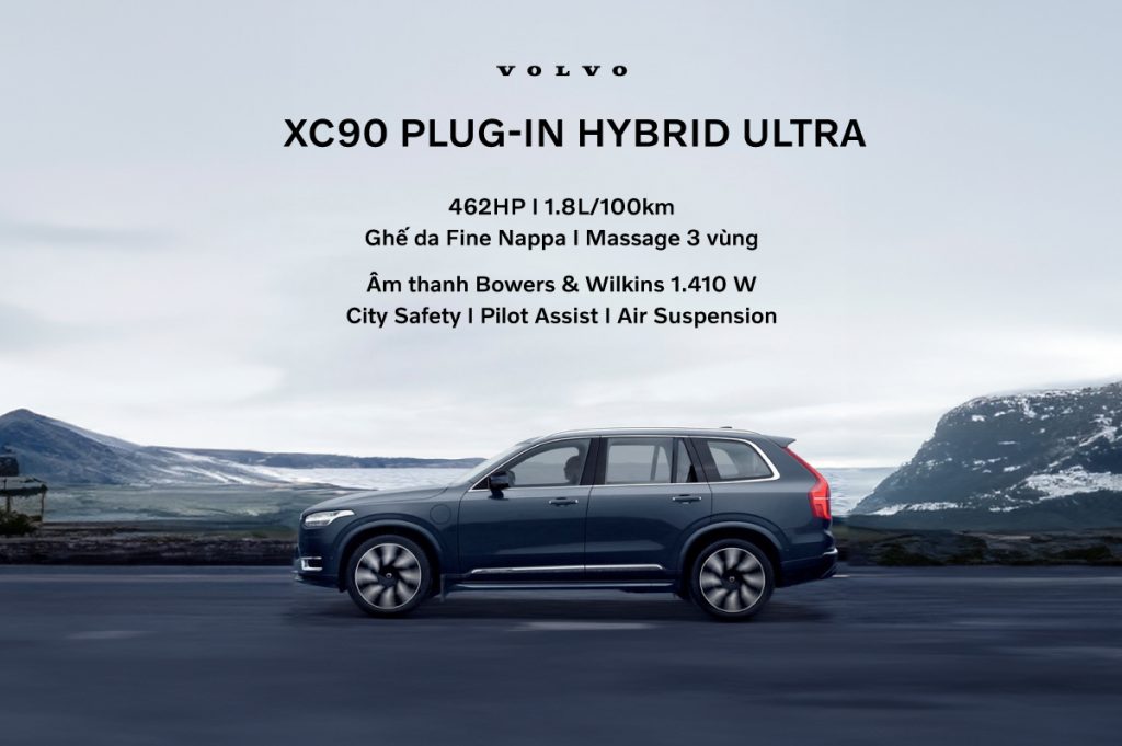 Volvo XC90 Plug-in Hybrid Ultra - Mức tiêu thụ nhiên liệu ấn tượng chỉ từ 1.8L/100km