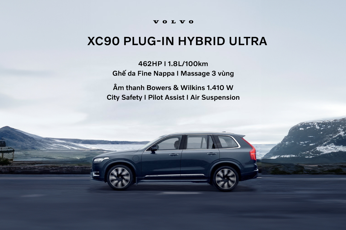 Volvo XC90 Plug-in Hybrid Ultra - Mức tiêu thụ nhiên liệu ấn tượng chỉ từ 1.8L/100km