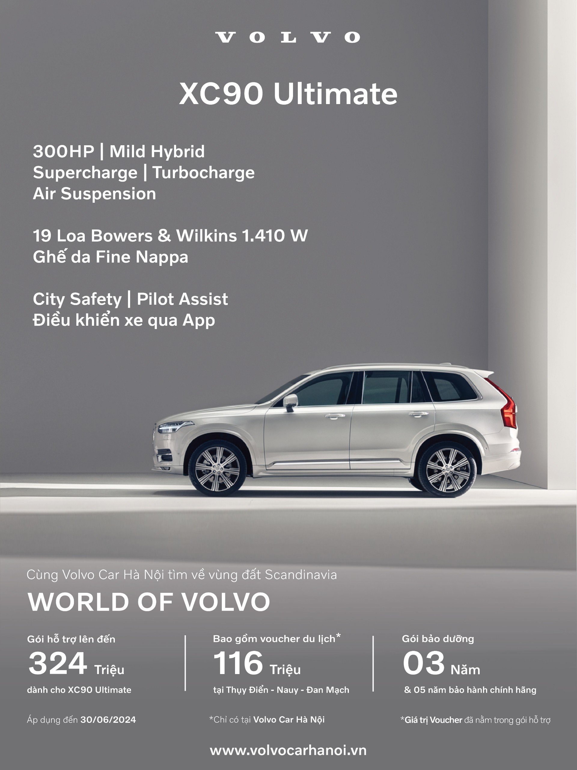 Volvo XC90 Ultimate 2024: Chiếc SUV sang trọng hoàn hảo cho mọi hành trình