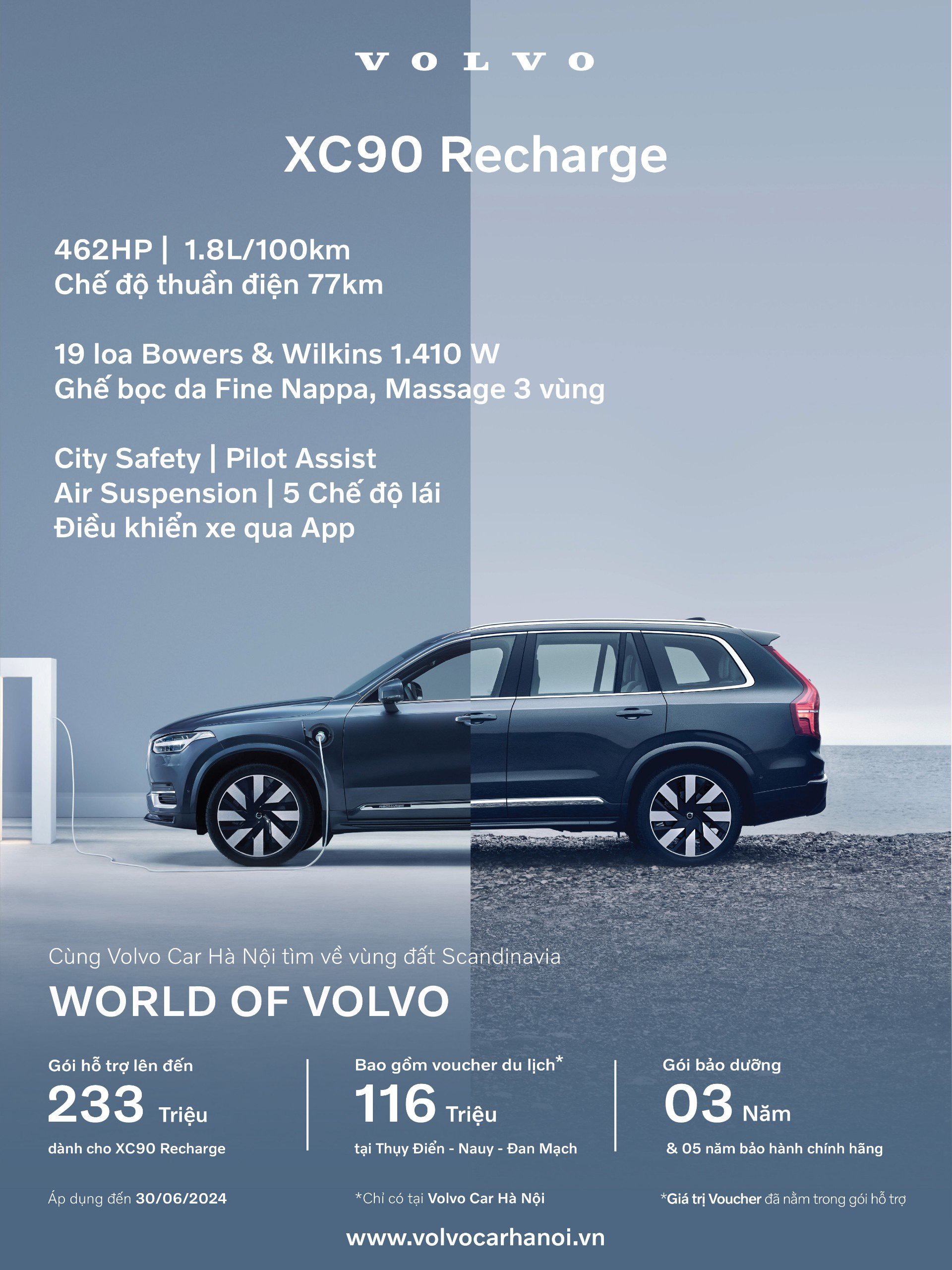 Volvo XC90 Recharge: Sang trọng, mạnh mẽ và tiết kiệm