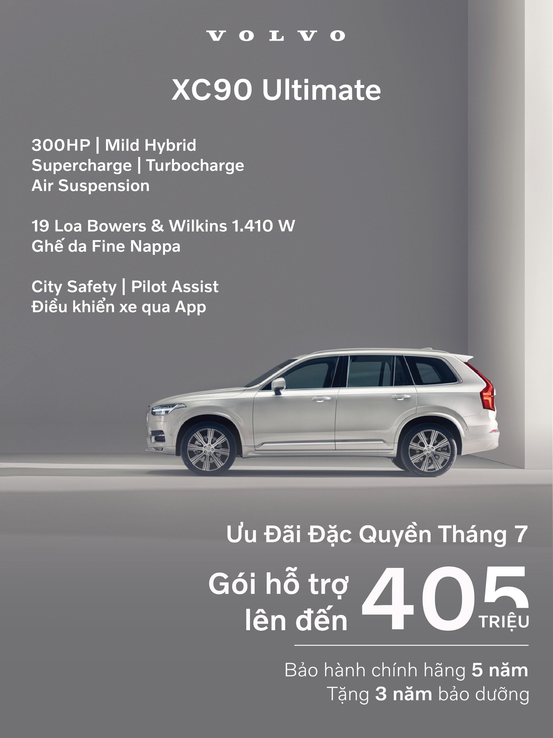 Ưu đãi đặc biệt của Volvo XC90 Ultimate Tháng 7/2024 