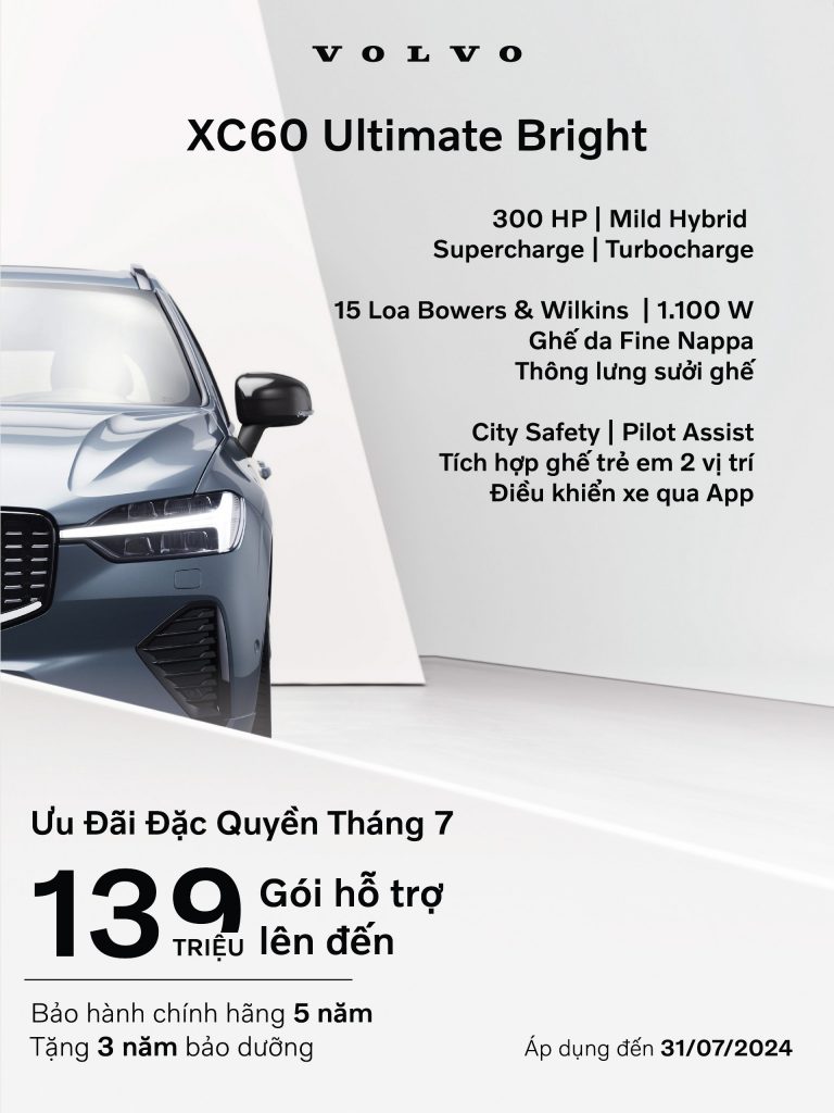 Volvo XC60 Ultimate Bright: Chiếc SUV sang trọng và mạnh mẽ