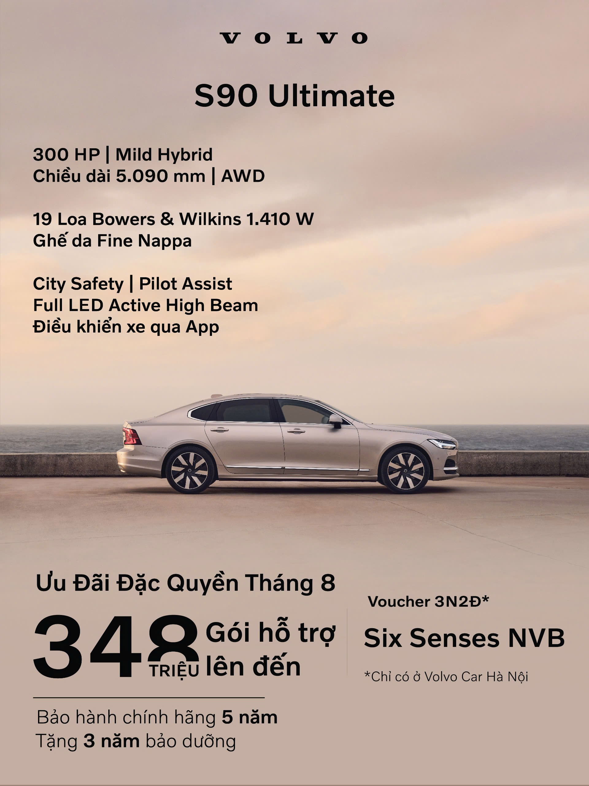 Volvo S90 Ultimate: Sự kết hợp hoàn hảo giữa sang trọng và công nghệ