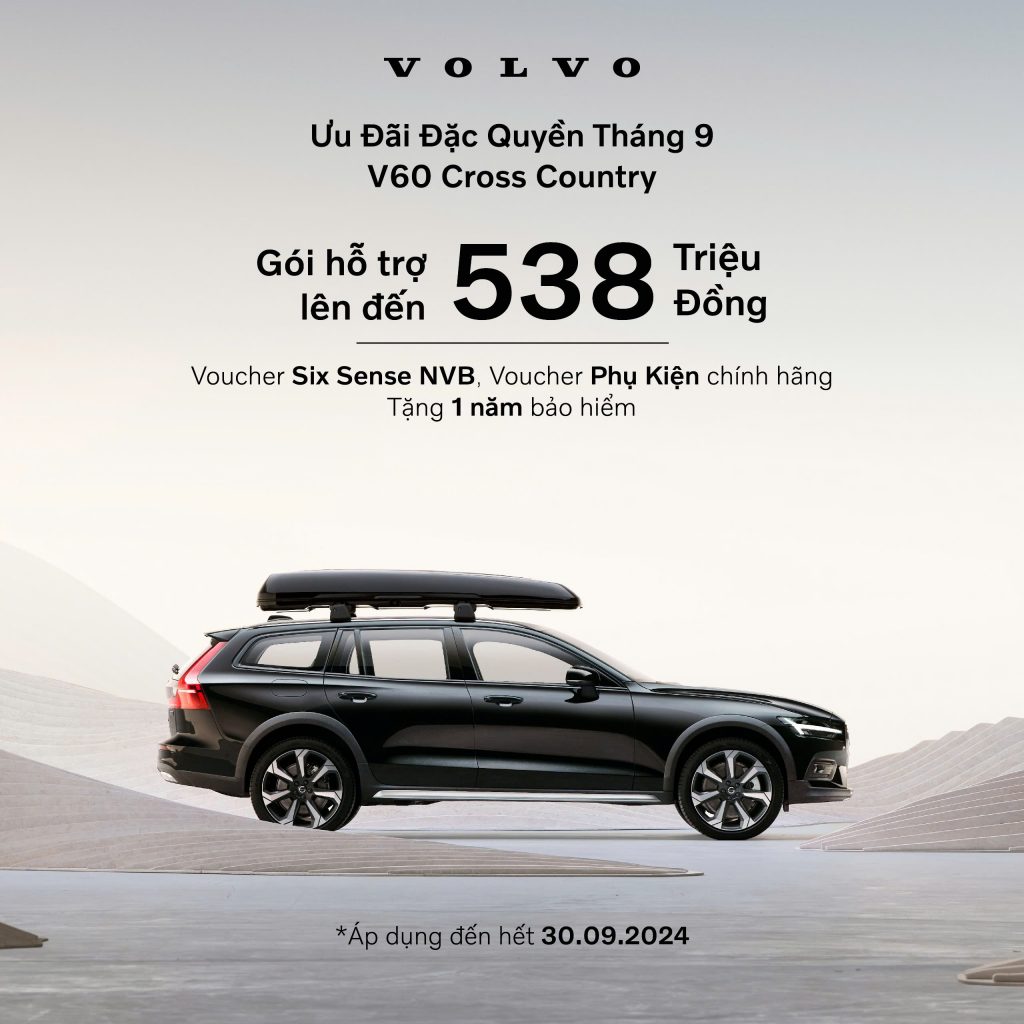 VOLVO Ưu Đãi Đặc Quyền Tháng 9 dành riêng cho Volvo V60 Cross Country